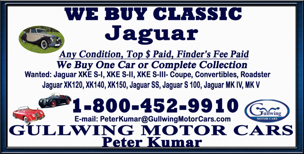 Buy Sell Jaguar. Call Peter Kumar. Gullwing Motor Cars